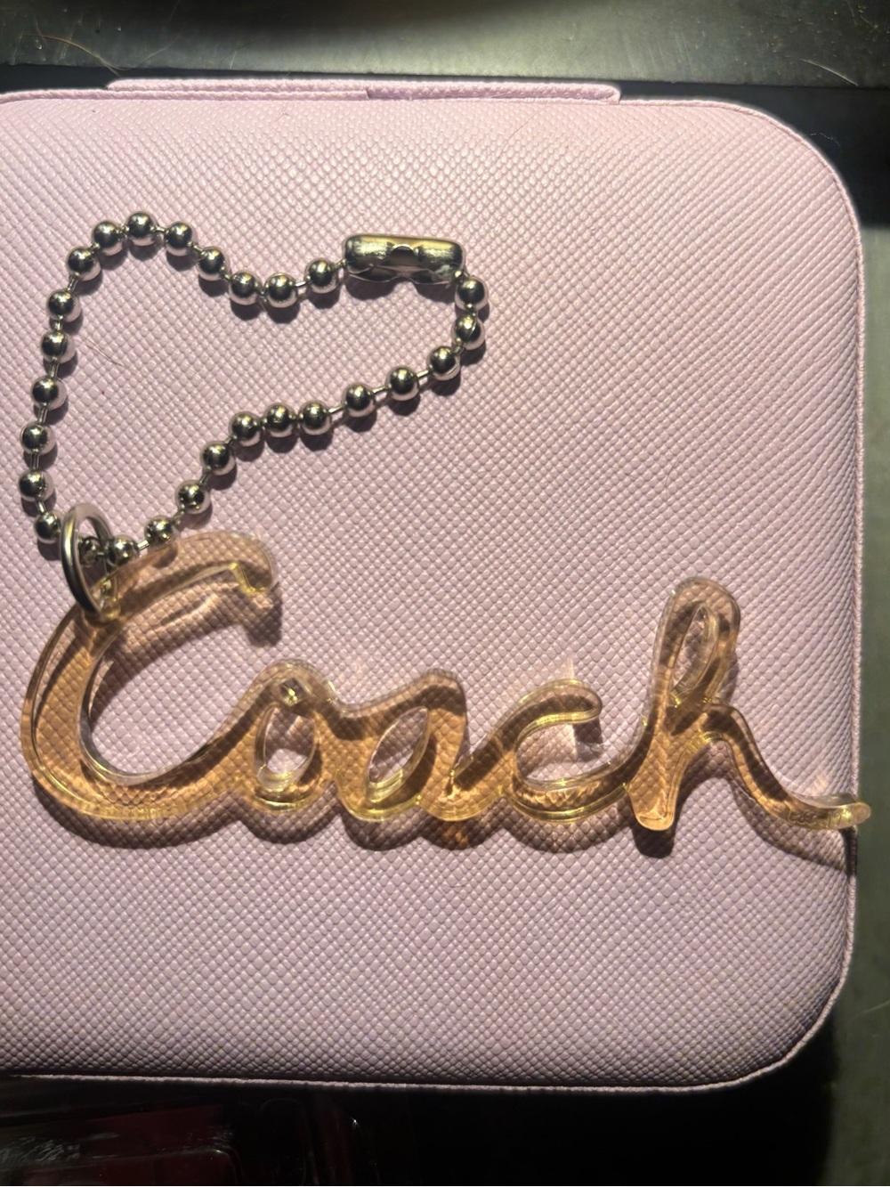 Coach Poppy Amber Script Hangtag